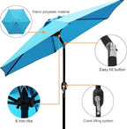 Blissun 7.5 ft Patio Umbrella, Yard Umbrella, Outdoor Market Umbrella - Image 2