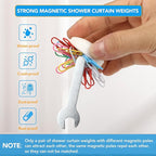 12 Pcs Shower Curtain Weights, Silicone Wrapped Heavy Duty Shower Curtain - Image 3