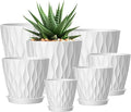 4/4.5/5/5.5/6/6.5/7 Inch Plant Pots, 7 Pack Flower Pots by SQKH