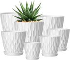 4/4.5/5/5.5/6/6.5/7 Inch Plant Pots, 7 Pack Flower Pots by SQKH