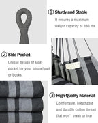 Halalona Hammock Chair Hanging Hammock Chair Rope Swing 2 Cushions - Image 4