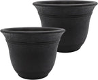 The HC Companies Sierra Round Self-Watering Pot by TheHCCompanies