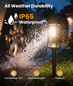 Solar Pathway Lights Outdoor, 2 Pack Bright Solar Lights Outdoor, IP65 - Image 6