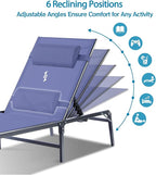 2 Pack Foldable Chaise Lounge Chair - Image 4