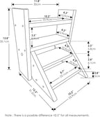 Furinno Tioman Outdoor Planter Staircase, Dark Red Meranti Hardwood - Image 6