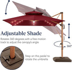 Best Choice Products 10ft Square Cantilever Patio Umbrella w/Base Included - Image 8