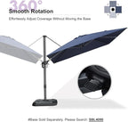 PURPLE LEAF 9 Feet Patio Umbrella Outdoor Cantilever Square Umbrella Aluminum - Image 8