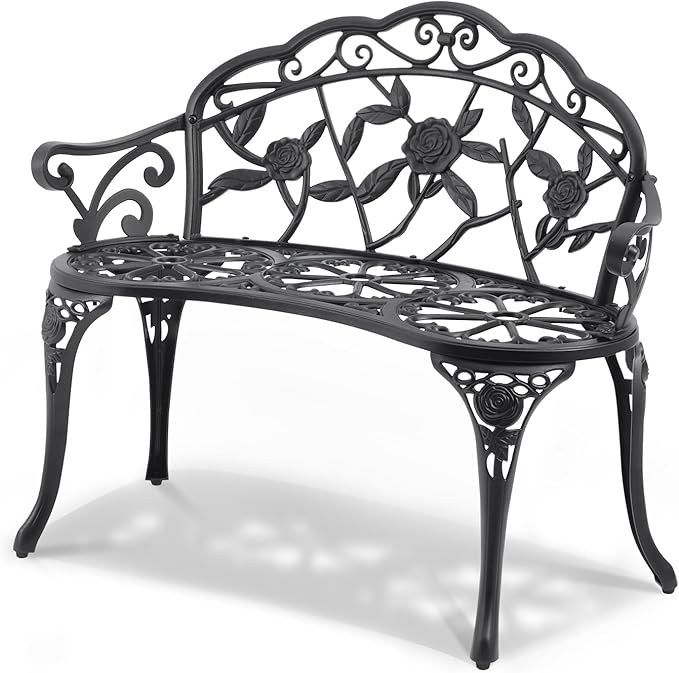VEVOR 480 lbs Load Capacity, 38.8 inches Metal, Outdoor Backrest and Armrests - Image 9