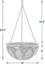 Arcadia Emerald Series Round Hanging Basket Planters - Image 4