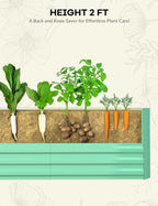 CABIHOME 2 Pcs 8x4x2 Ft Galvanized Raised Garden Bed, Deep Root Planter Box - Image 7