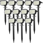 Solar Spot Lights Outdoor Waterproof IP65, 12 Pack Landscape Spotlights by WENATY