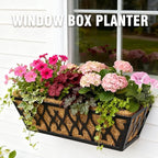 2 Pack 16 Inch Window Boxes Planters Railing Planter Box - Image 2