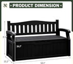 Flamaker 80 Gallon Storage Bench Outdoor Indoor, Durable All-Weather Seating - Image 3