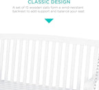 Best Choice Products 48in Wood Porch Swing Outdoor Patio Hanging Bench Chair - Image 6