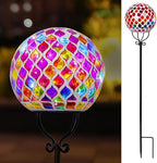 VCUTEKA Solar Outdoor Lights Garden Decor Mosaic Solar Garden Lights Waterproof by VCUTEKA