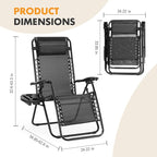 NEWBULIG Zero Gravity Chair Set of 4, Lounge Chair Folding Portable Adjustable - Image 7