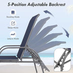 Giantex 2 Pack Patio Lounge Chair, Outdoor Chaise Lounge - Image 6