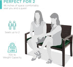 Best Choice Products Outdoor Bench 2-Person Wicker Garden Patio Benches Seating - Image 6