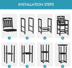 Ciokea 3-Pcs Bistro Table and Chairs, All-Weather Round High Top Bar Table - Image 9
