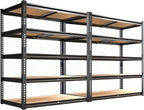 Garage Storage Shelves, 2400 LBS Heavy Duty Shelving, Metal Garage Shelves by Unknown