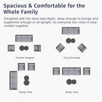 EAST OAK 5-Piece Patio Furniture Set | Life Chatter 5-Seat Outdoor Furniture | - Image 5