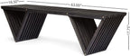 Christopher Knight Home Esme Outdoor Acacia Wood Bench, Dark Gray Finish - Image 3