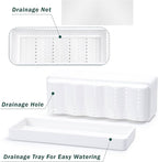 D'vine Dev 12 Inch Window Box Planter, Rectangle Plastic Herb Planter - Image 5