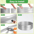 AHEONLAR 3Pack 2x2x1 ft Round Galvanized Raised Garden Bed Kit Round Metal - Image 6