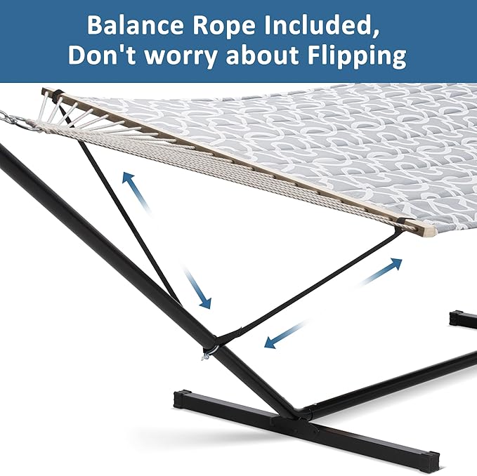 SUNCREAT 55 Inch Extra Large Double Hammock - Image 3