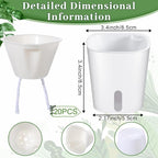 SHENLIU 3" Self Watering Pots, 20 Sets Plastic Self Watering Planters - Image 2