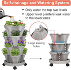 GameXcel Vertical Planter 4 Tier Stackable Planters Garden Planters Strawberry - Image 4