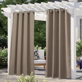NICETOWN Morandi Brown Outdoor Curtains by NICETOWN