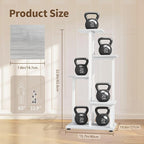 LASZOLA White 5 Tiered Wood Plant Stand Indoor - Image 2