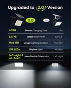 JACKYLED Solar Lights Outdoor 299 LED 1000 Lumens Bright Solar Wall Spotlight - Image 2
