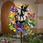 Solar Fairy Garden Decor, Silhouette Fairy by HokfirmHomeDecorGarden