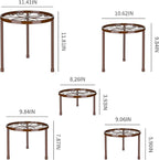 5-Pack Decent Metal Plant Stands, Heavy Duty Flower Pot Stands - Image 7