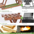 Wood Plant Stand Indoor, 6 Tiered Plant Shelf - Image 4