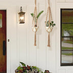 2Pcs Macrame Plant Hangers Indoor & Outdoor, Boho Hanging Planters - Image 9