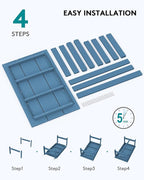 SERWALL HDPE Patio Coffee Table, Rectangle Outdoor Coffee Table, All-Weather - Image 7