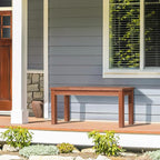 VINGLI Outdoor Wooden Bench, 40” Porch Bench Outdoor Backless Garden Bench - Image 6