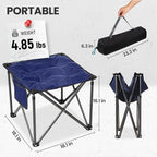 FUNDANGO Folding Camping Stool, 2 Pack 18.1 Inch Oversized Foot Stools 400 Lbs - Image 2