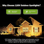 Outdoor Spotlight Warm White 2700K, 10W LED Spot Lights Outdoor - Image 2