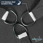 SUNNY GUARD Custom Size 17'x30' Rectangle Graphite Grey UV Block Sunshade - Image 6