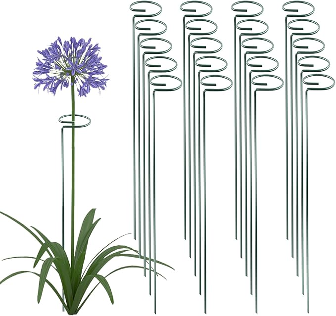 36 Inch 20 Packs Plant Support Stake Garden Single stemmed Plant Support Hoops by ThealynGardens