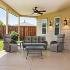 Dual-Adjust Swivel Outdoor Recliner Chair Set of 3 - Image 2