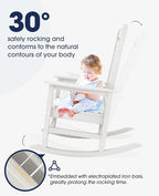 KINGYES Oversized Outdoor Rocking Chair Set of 8, All-Weather Patio Rocking - Image 5