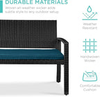 Best Choice Products Outdoor Bench 2-Person Wicker Garden Patio Benches Seating - Image 5