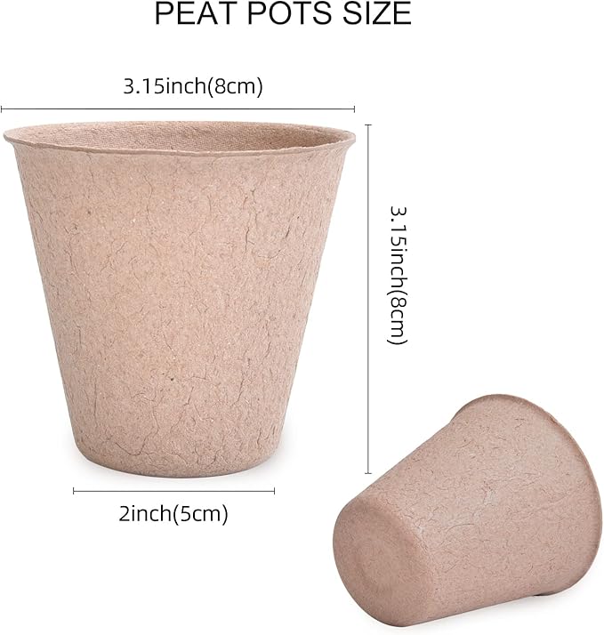 JERIA 200-Pack 3.15 Inch Peat Pots - Image 2