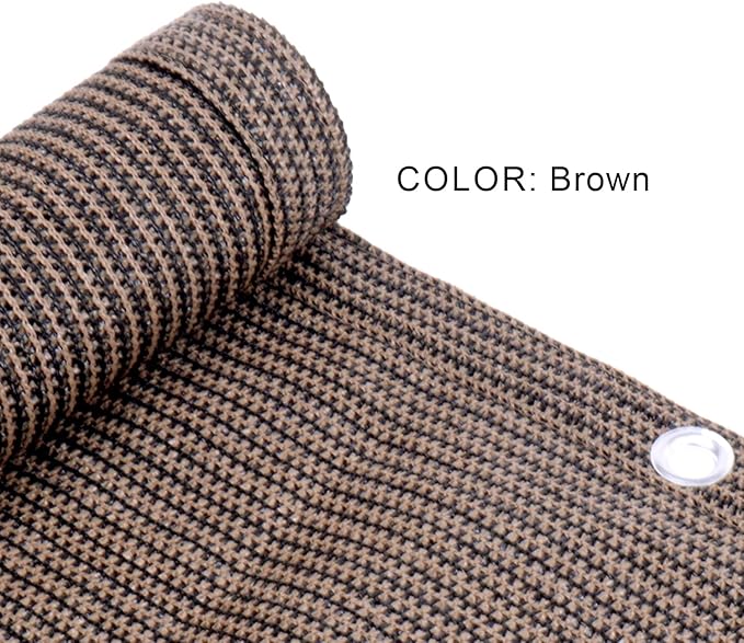 LOVE STORY 3.3'x19.7' Brown Balcony Screen Privacy Fence Cover UV Protection - Image 6