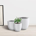 Kante 20", 13.4" Dia Round Concrete Planters, Outdoor Indoor Modern Decorative - Image 7